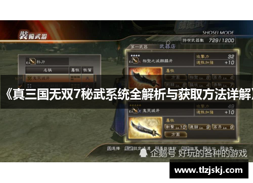 《真三国无双7秘武系统全解析与获取方法详解》